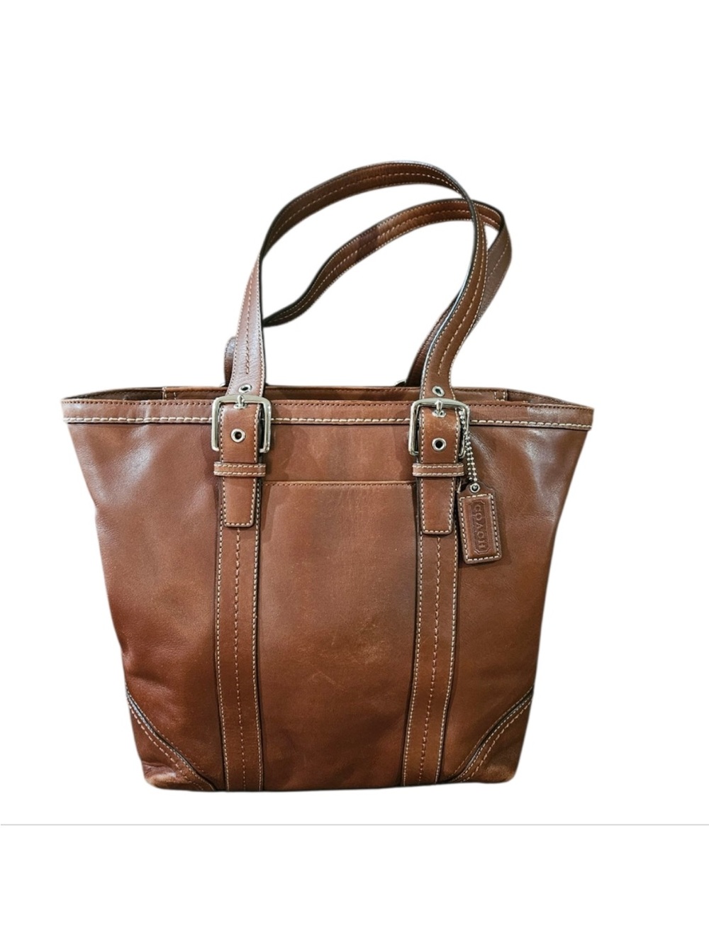 Coach Vintage Burnished Leather Hampton Bag